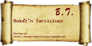 Bokán Tarziciusz névjegykártya